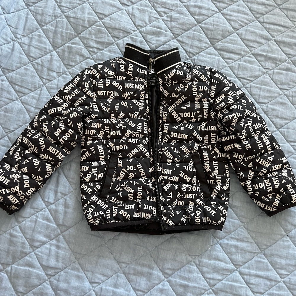 Nike Kids Black and White Puffer Jacket